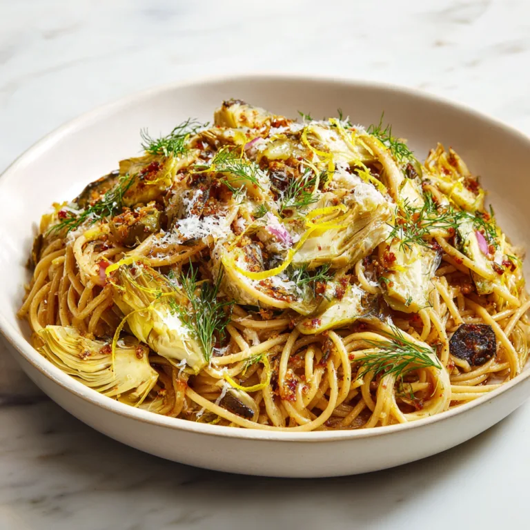 Lemon Brown Butter Pasta with Roasted Artichokes & Fennel: A Bright, Buttery Gourmet Delight