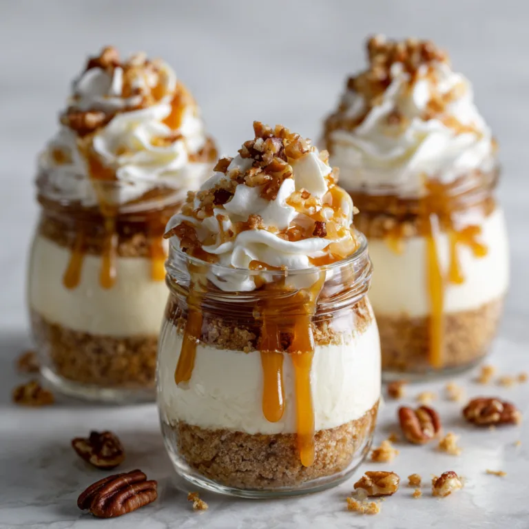 Extravagant Caramel Pecan Cheesecake Jars: A Decadent No-Bake Dessert Worth Every Bite