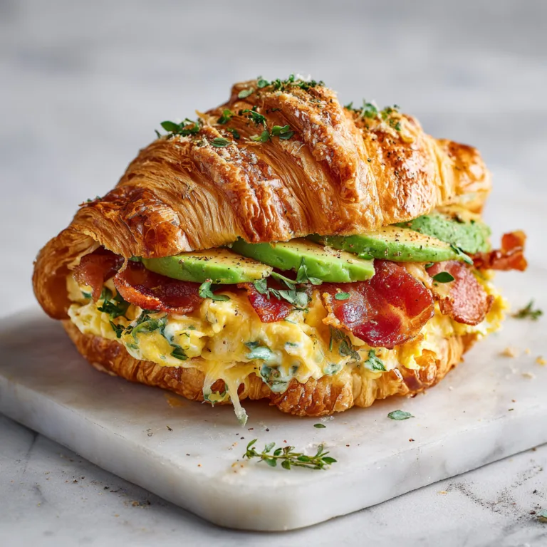 Ultimate Bacon Avocado Breakfast Croissant: The Perfect Savory Morning Indulgence