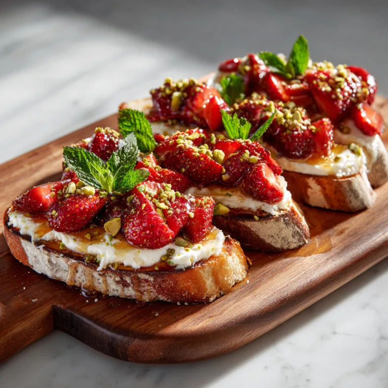 Roasted Strawberry Whipped Ricotta Toast: A Sweet, Creamy Brunch Delight
