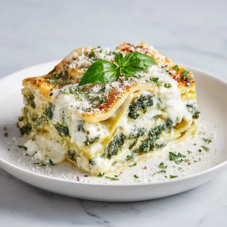 White Pesto Spinach Lasagna – The Ultimate Creamy Vegetarian Comfort Dish