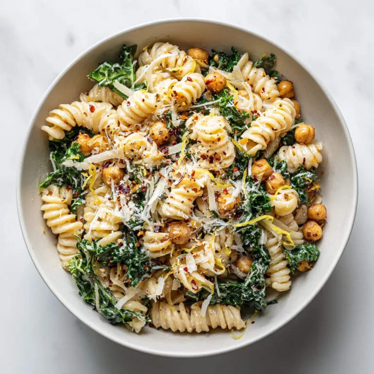 Creamy Kale & Crispy Chickpea Pasta Salad: A Fresh, Crunchy, Flavor-Packed Bowl