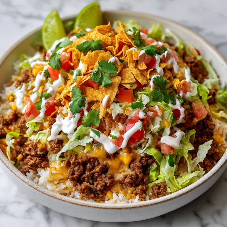 Taco Rice Bowl with Doritos: Crunchy, Cheesy, Flavor-Packed Comfort in Every Bite