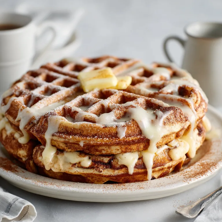 Decadent Cinnamon Roll Waffles: Crispy Outside, Gooey Inside Bliss