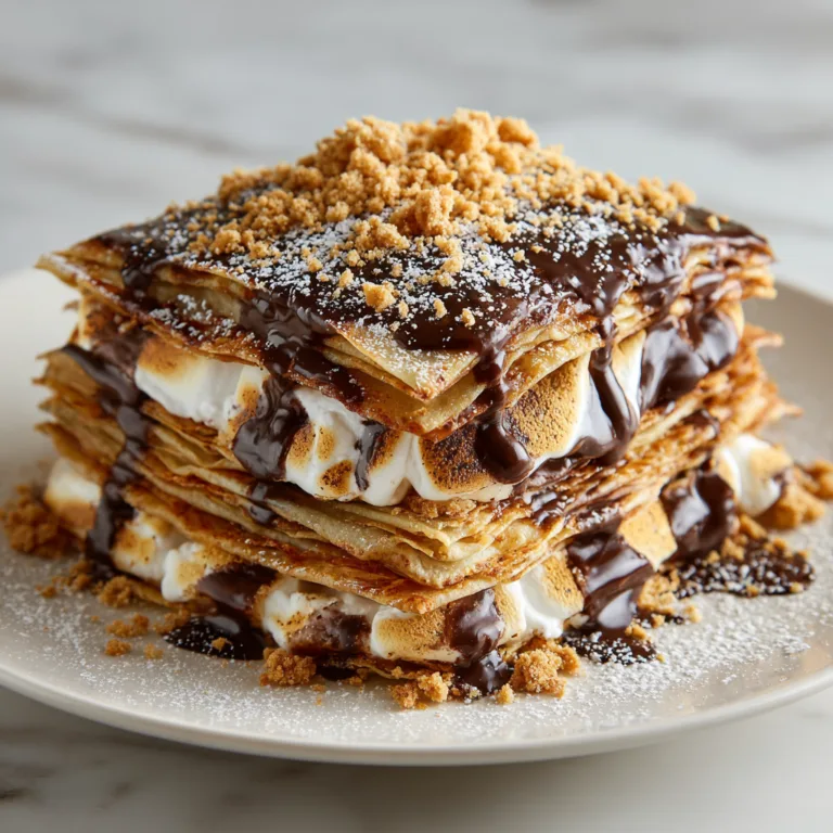 Decadent S’mores Crepe Stack: A Gooey Chocolate Dream Layered to Perfection