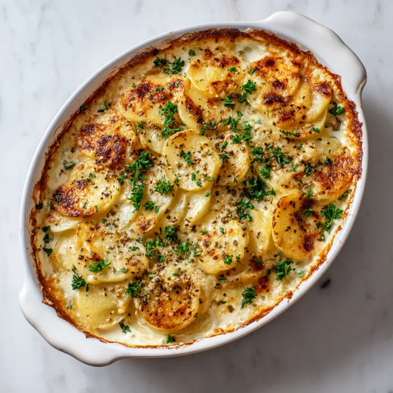 Garlic Scalloped Potatoes with Greek Yogurt: Creamy Comfort with a Healthy Twist
