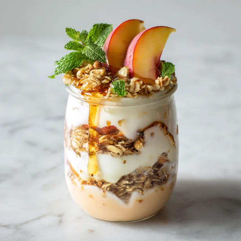 Dreamy Peach & Granola Smoothie Parfait: A Creamy, Crunchy, Irresistible Delight