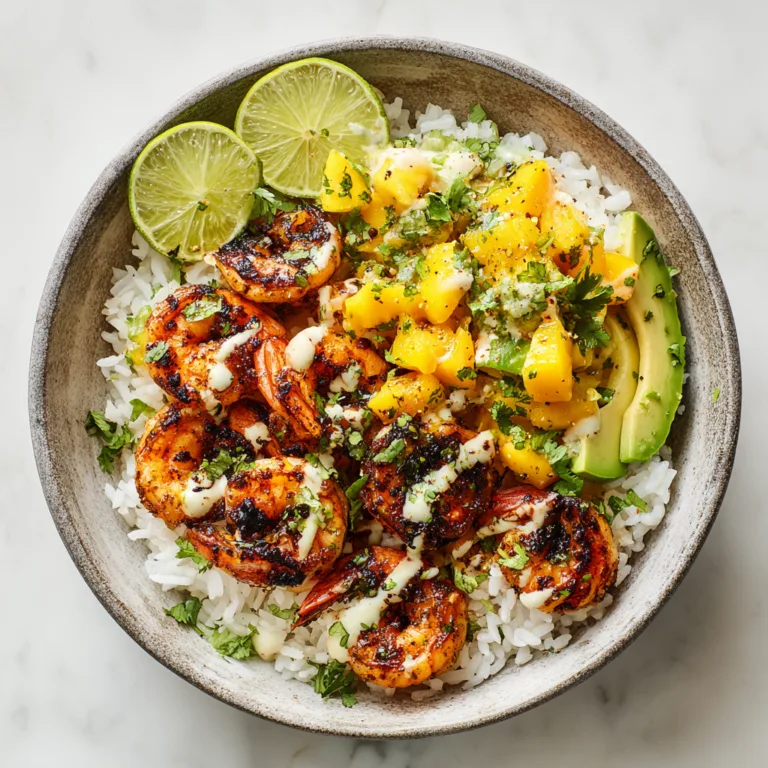 Tropical Kiss Blackened Shrimp Rice Bowl: Sweet Heat Meets Island Freshness