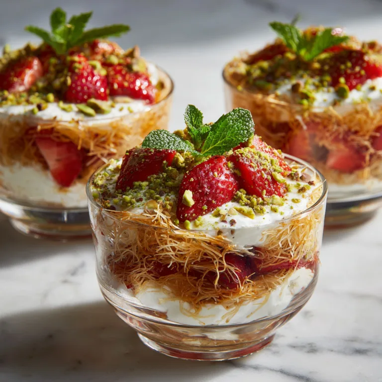 Modern Strawberry & Pistachio Knafeh Trifle Cups: A Luxurious Twist on a Classic Favorite