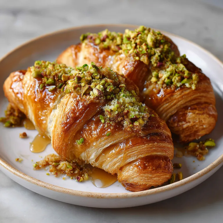 Dubai Pistachio Baklava Croissant: Buttery Layers Meet Middle Eastern Luxury