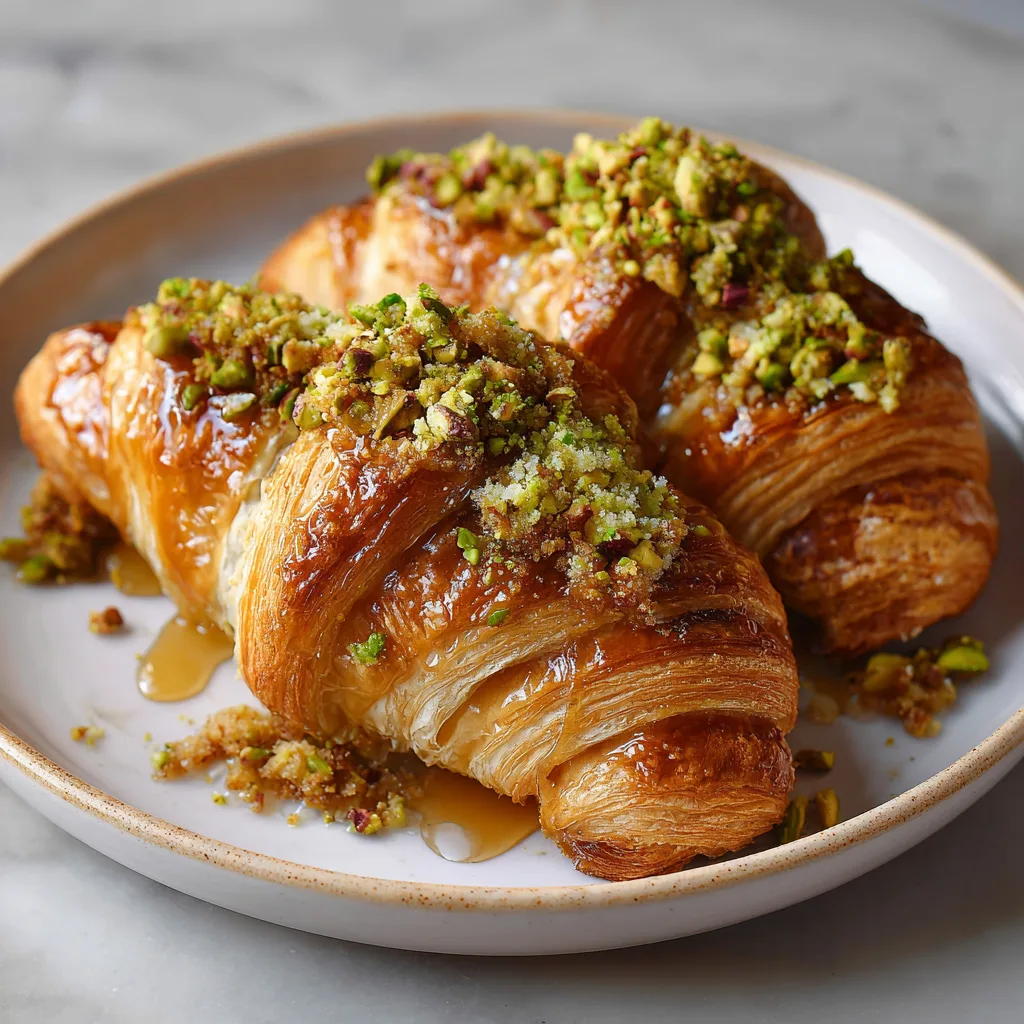 Dubai Pistachio Baklava Croissant: Buttery Layers Meet Middle Eastern Luxury