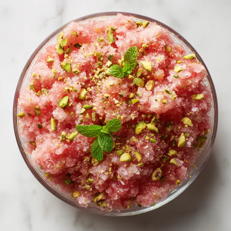 Watermelon Pistachio Granita: A Refreshing, Elegant Frozen Dessert for Summer Bliss