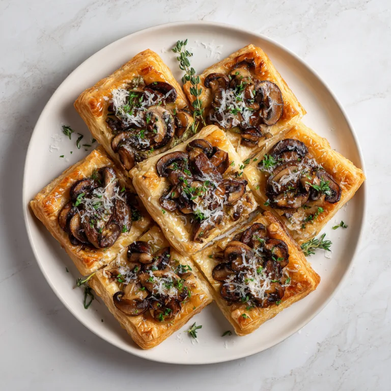 Savory Mushroom Puff Pastry Tarts: Crispy, Buttery Elegance in Every Bite