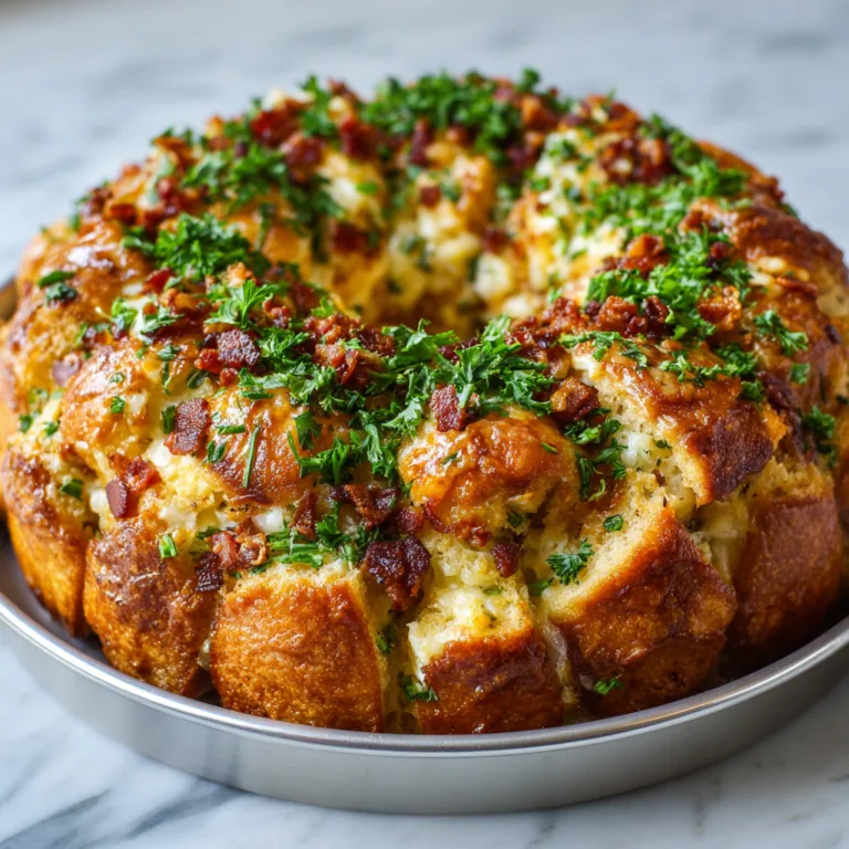 Savory Breakfast Monkey Bread: The Ultimate Cheesy Pull-Apart Brunch Bake