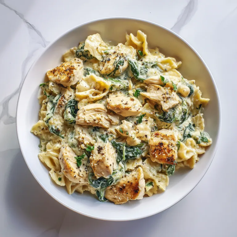 Spinach Dip Chicken Pasta: Ultra Creamy, Cheesy Comfort Food Pasta Everyone Craves