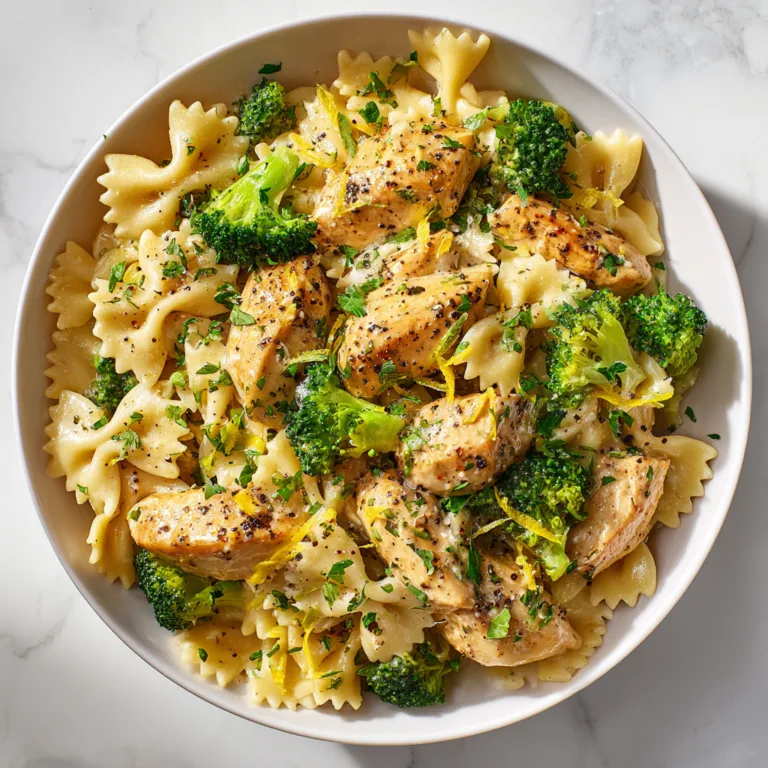 Cowboy Butter Lemon Bowtie Chicken with Broccoli: A Zesty, Buttery Comfort Pasta Packed with Flavor