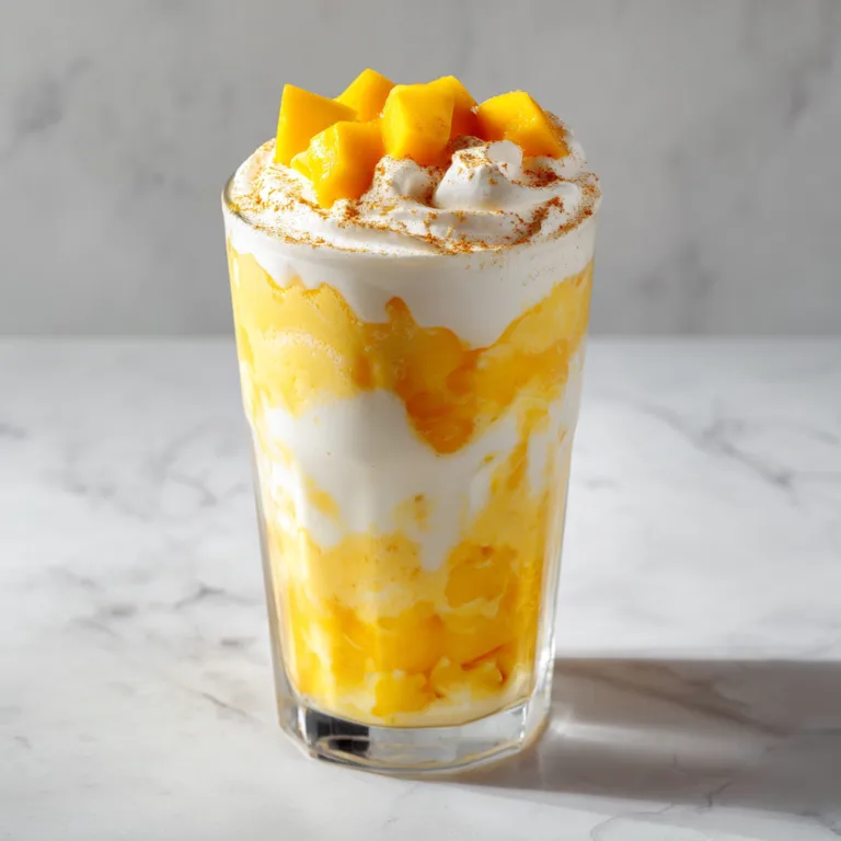 Ultimate Iced Mango Cream Cheese Foam: A Luxuriously Creamy Tropical Treat