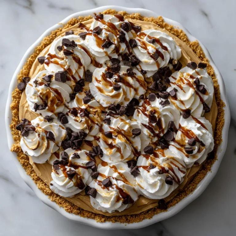 No-Bake Peanut Butter Chocolate Chip Pie – Creamy, Dreamy, Effortless Indulgence