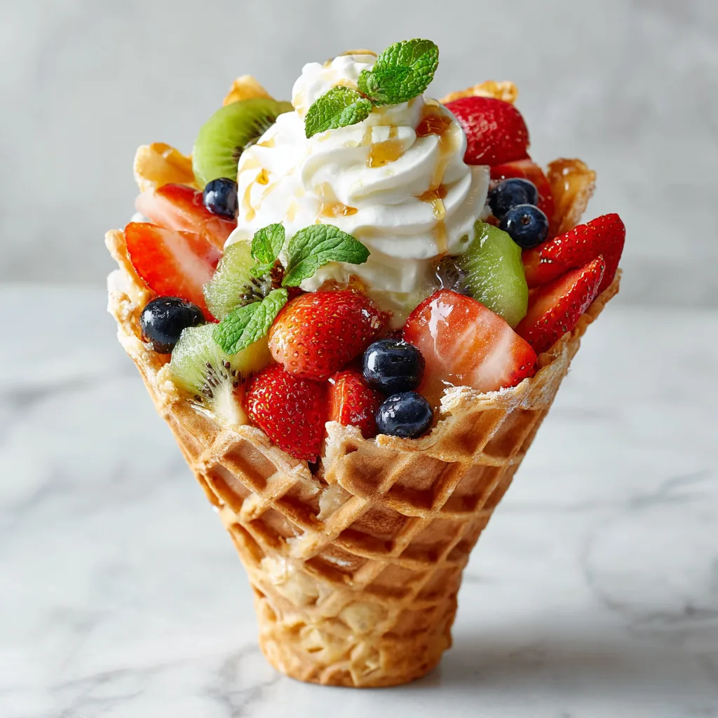 Fresh Fruit Waffle Cones: Crispy, Colorful, and Irresistibly Delicious