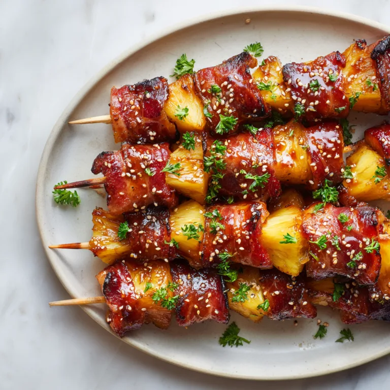 Sweet & Savory Bacon-Wrapped Pineapple Skewers: Irresistible Party Perfection