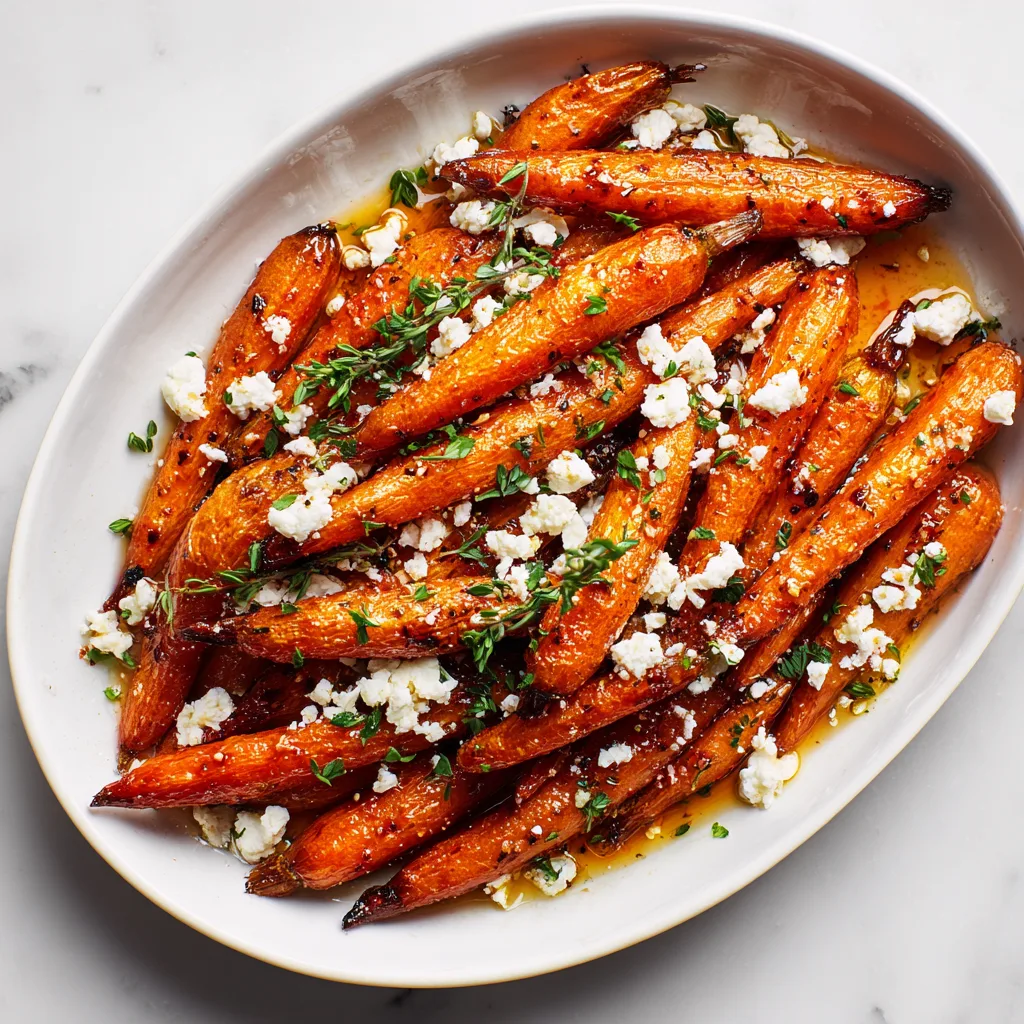 Spicy Hot Honey Roasted Carrots & Feta: Sweet Heat Meets Creamy Perfection in Every Bite