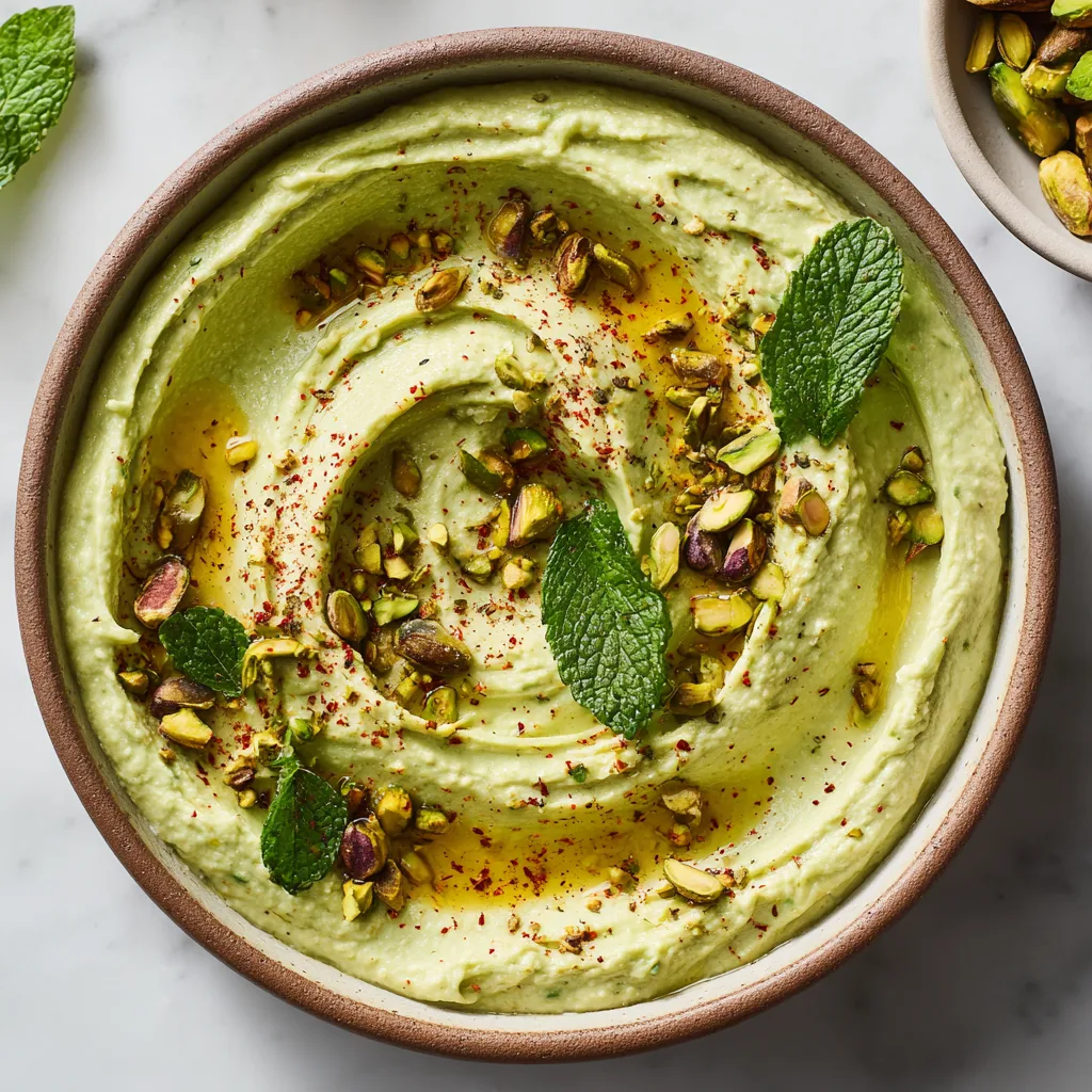 Creamy Pistachio & Mint Avocado Hummus: A Fresh, Nutty Mediterranean Fusion Dip