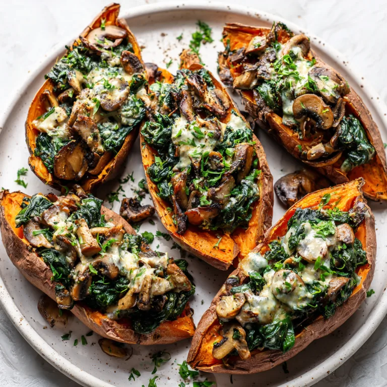 Savory Spinach & Mushroom Stuffed Sweet Potatoes: A Wholesome Comfort Classic