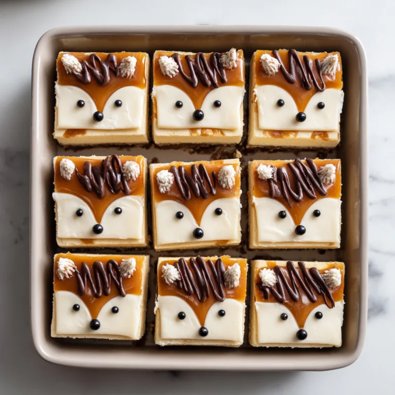 Adorable Caramel Fox Cheesecake Slices: A Playful Dessert That Melts Hearts