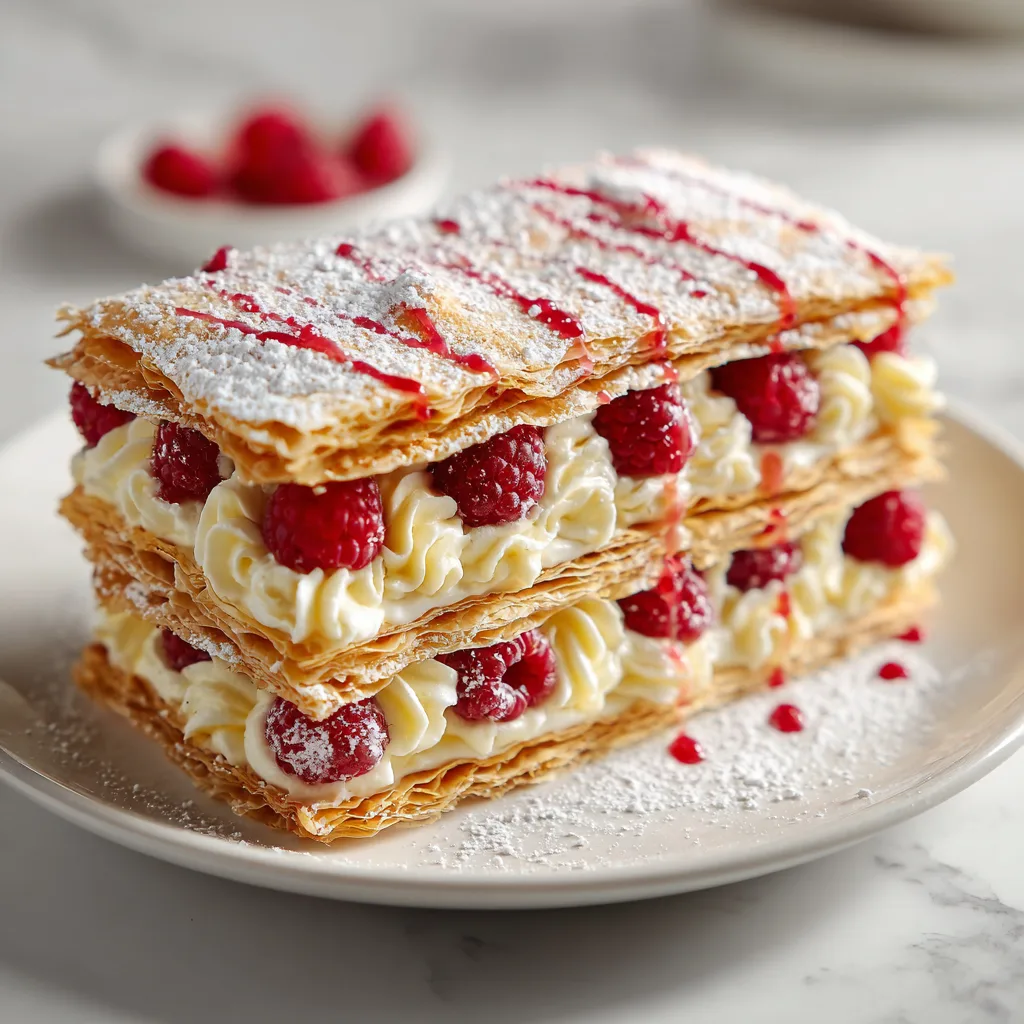 Exquisite Raspberry Vanilla Mille-Feuille: A Luxurious Layered Dessert Worth Every Bite