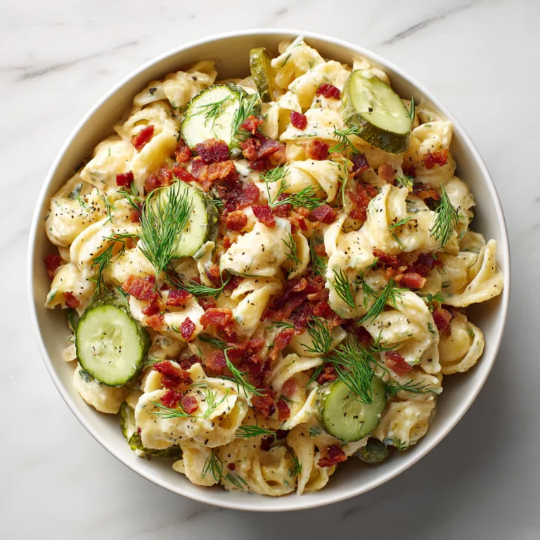 Dill Pickle Bacon Pasta Salad: Creamy, Tangy, and Irresistibly Crunchy