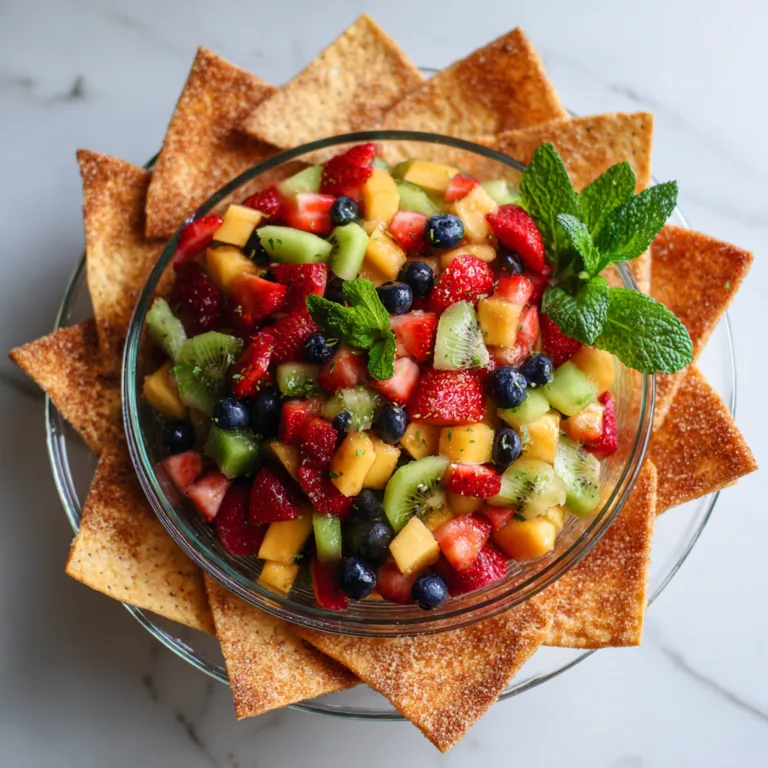 Fruit Salsa with Cinnamon Sugar Tortilla Chips: A Vibrant, Refreshing, Crowd-Pleasing Snack