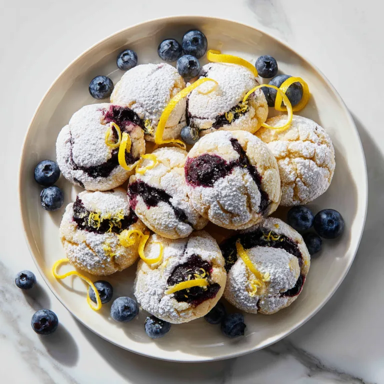 Gooey Stuffed Blueberry Lemon Crinkle Cookies: A Burst of Citrus, Berry, and Soft-Baked Magic