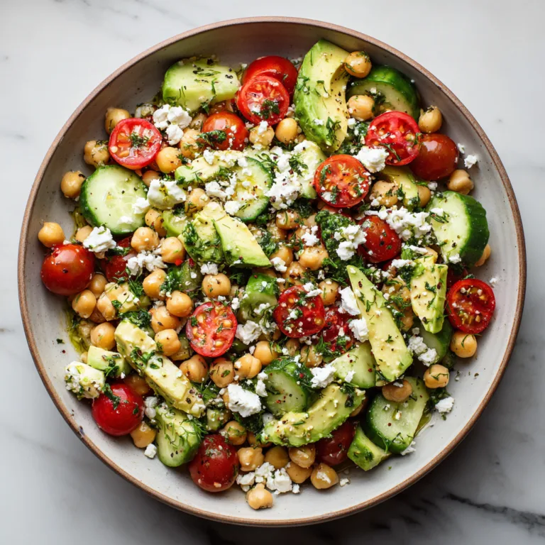 Chickpea Avocado Feta Salad: A Fresh, Creamy Mediterranean-Inspired Power Bowl