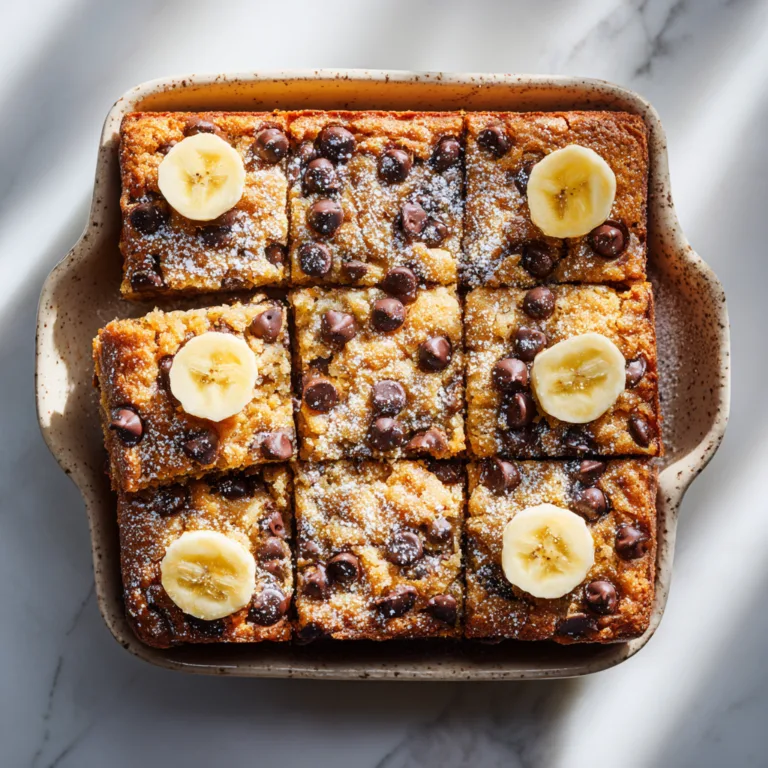 Chewy Chocolate Chip Banana Bars: Soft, Gooey, Bakery-Style Banana Bliss