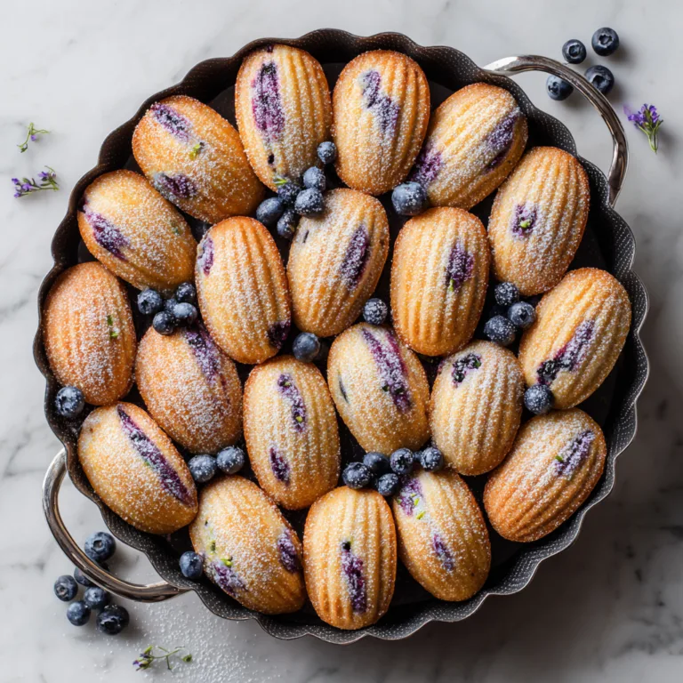 Blueberry Lavender Vegan Madeleines: A Floral Twist on a Classic Treat