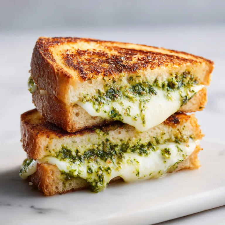 Gourmet Pesto Mozzarella Grilled Cheese – A Flavor-Packed Upgrade to the Classic Sandwich