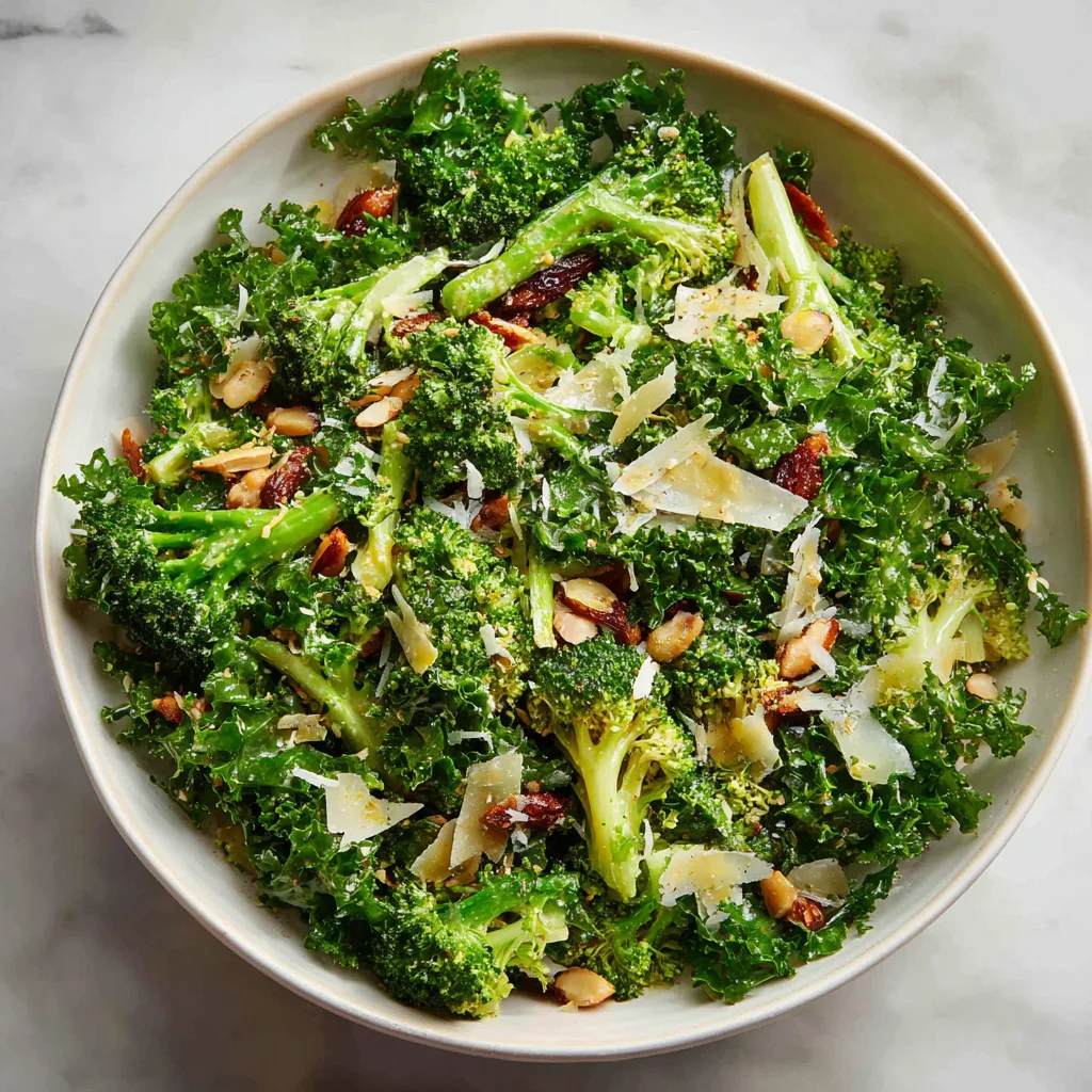 Crunchy Kale Salad with Broccoli and Lemon Dressing: A Bright, Zesty Power Bowl
