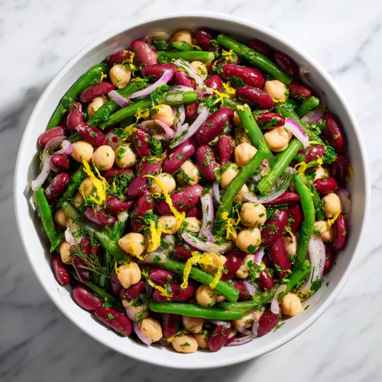 Mediterranean Three Bean Salad with Red Wine Vinaigrette: A Fresh, Protein-Packed Classic