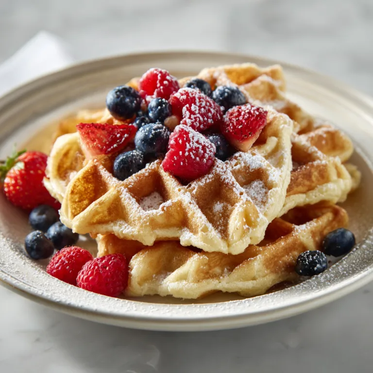 Golden Protein Cottage Cheese Waffles – Crispy Outside, Cloud-Soft Inside
