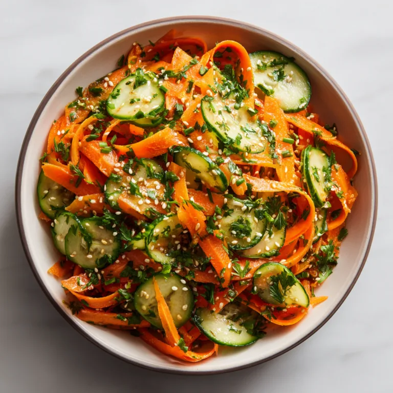 Fresh Carrot and Cucumber Salad: Crisp, Colorful, and Perfectly Refreshing