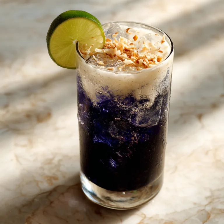 Midnight Malibu Dirty Soda: A Creamy Tropical Mocktail with a Midnight Twist