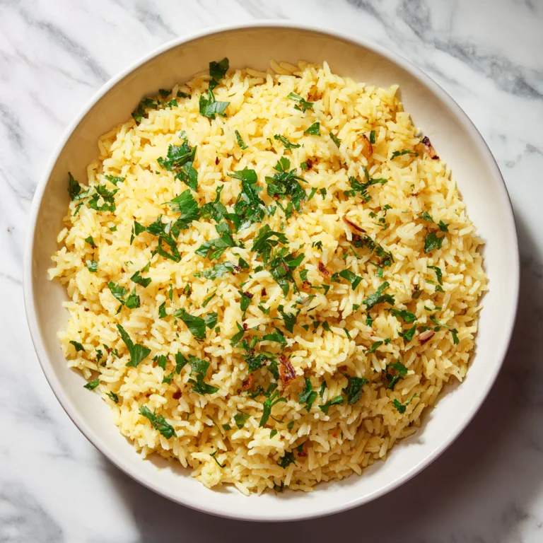 Garlic Turmeric Rice: Fragrant Golden Rice Packed with Flavor and Comfort