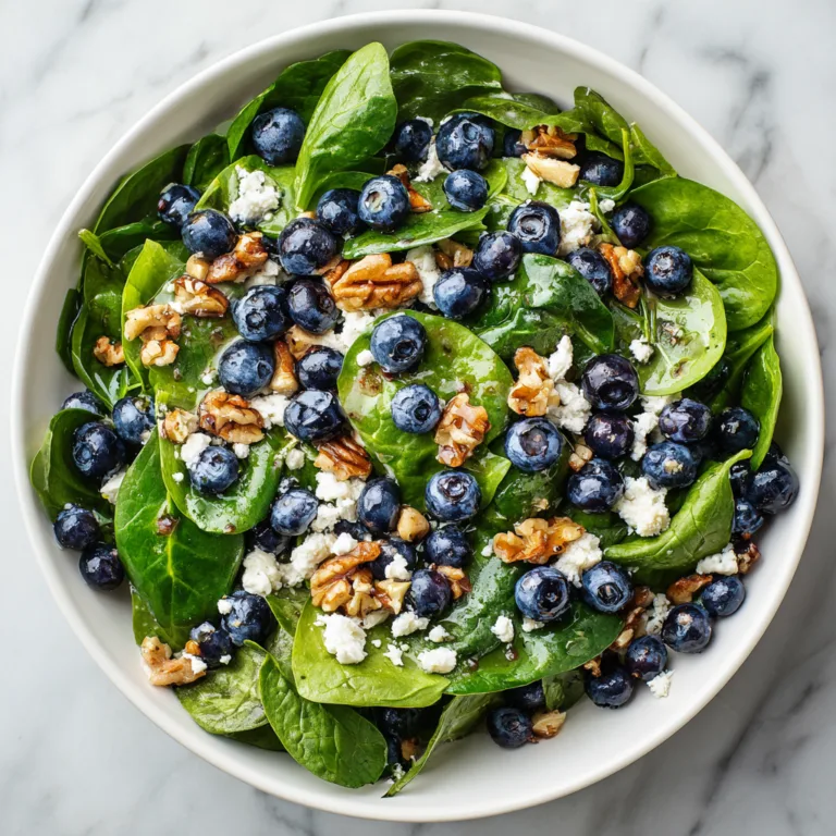 20-Minute Spinach Blueberry Salad: A Fresh, Sweet & Savory Power Bowl You’ll Crave Daily