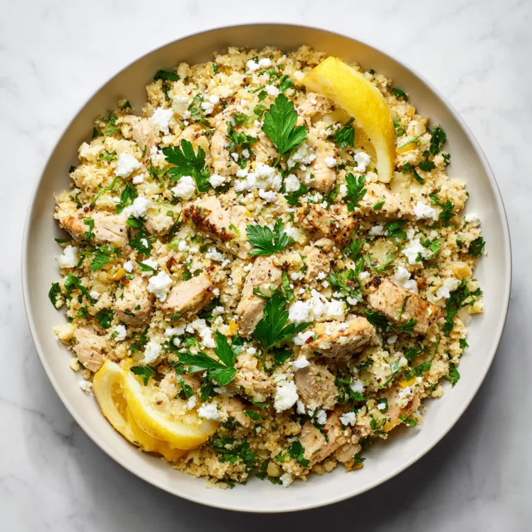 Mediterranean Cauliflower Rice with Chicken: Fresh, Flavorful, and Low-Carb Perfection