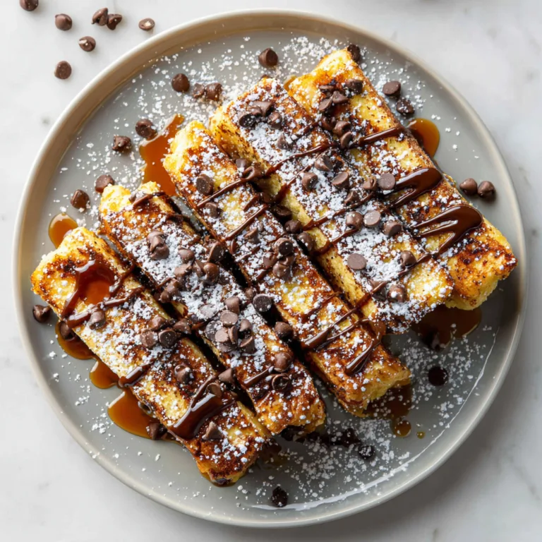 Ultimate Chocolate Chip Caramel French Toast Sticks: Sweet Breakfast Indulgence