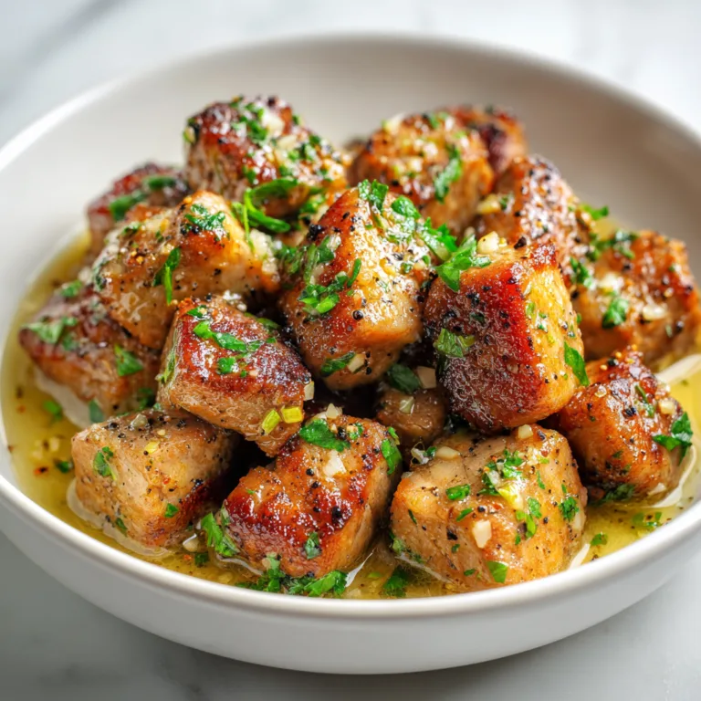 THE BEST Garlic Pork Bites: Juicy, Buttery, Flavor-Packed Perfection in Every Bite