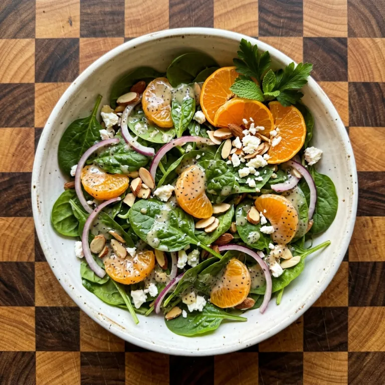 Spinach Mandarin Salad with Poppyseed Dressing: Bright, Fresh, and Flavor-Packed Elegance