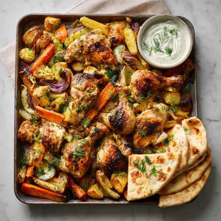 Sheet Pan Chicken Pitas with Herby Ranch: Fresh, Flavor-Packed Weeknight Favorite