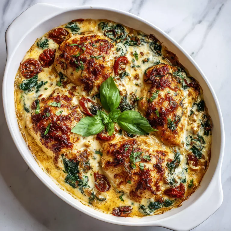 Baked Tuscan Chicken Casserole: Creamy, Cheesy, and Comforting Italian-Inspired Dinner