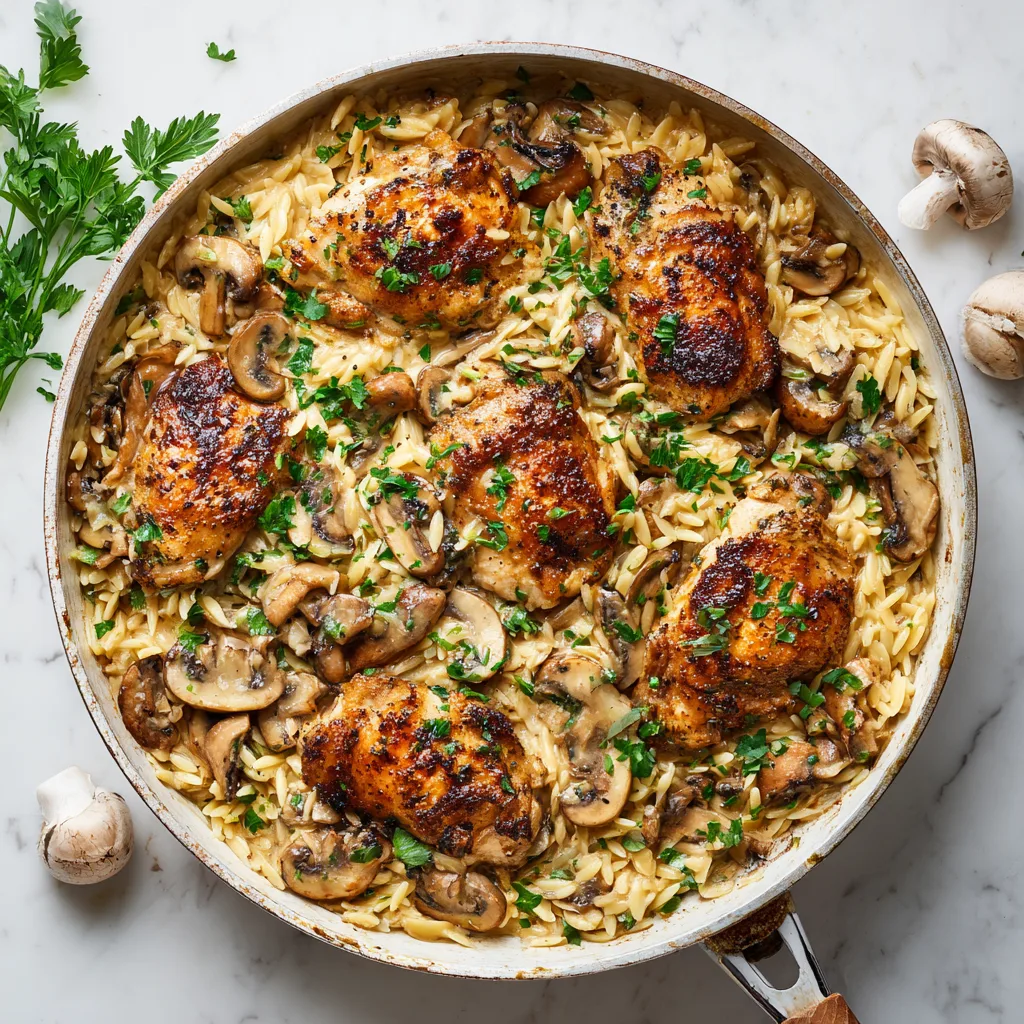 Creamy Mushroom Chicken Orzo: The Ultimate One-Pot Comfort Dish